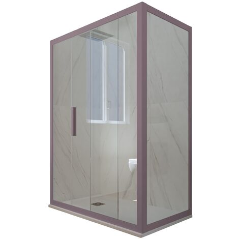 Mampara de ducha 75x120 cm corredera Lavanda Deco Duo
