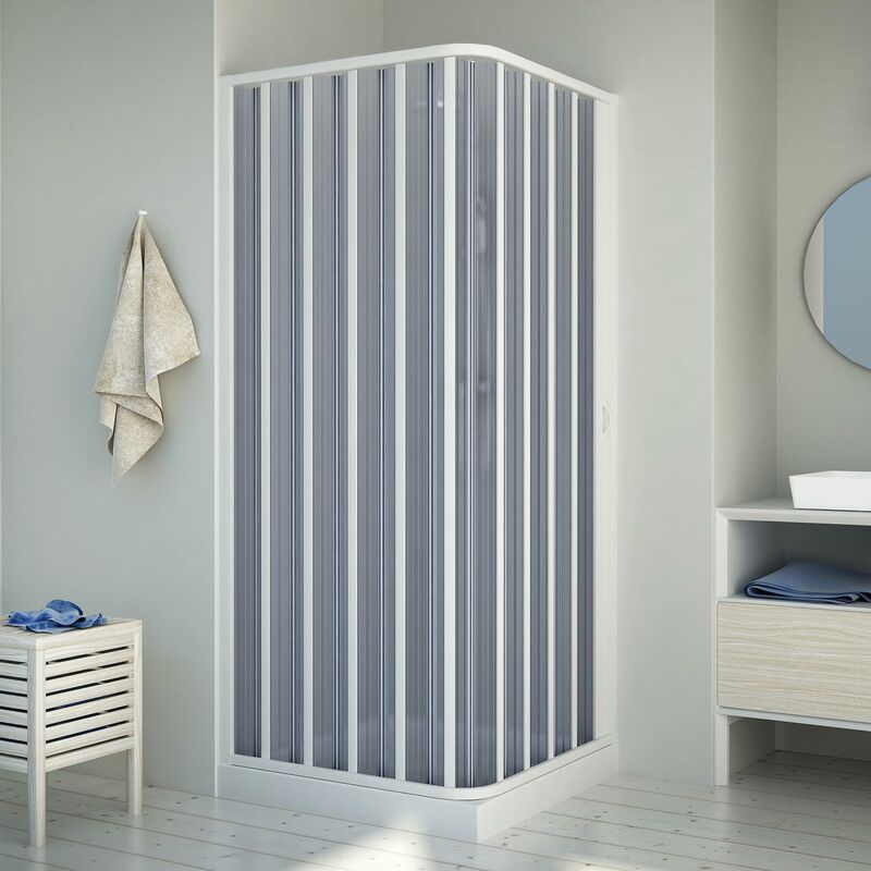 

Mampara de ducha extensible de pvc h 185 mod. Energy Lateral 90x100 cm
