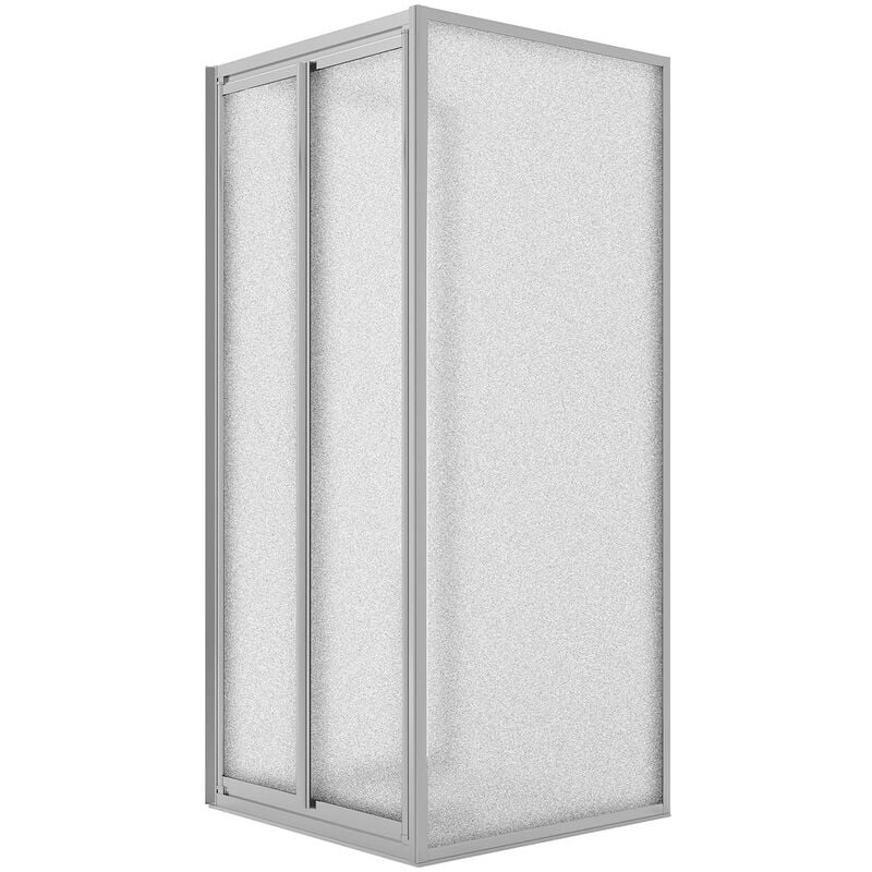 

Mampara de ducha abatible 3 lados vidrio impreso h 185 mod. Clint 80x75x80 cm ap. 75