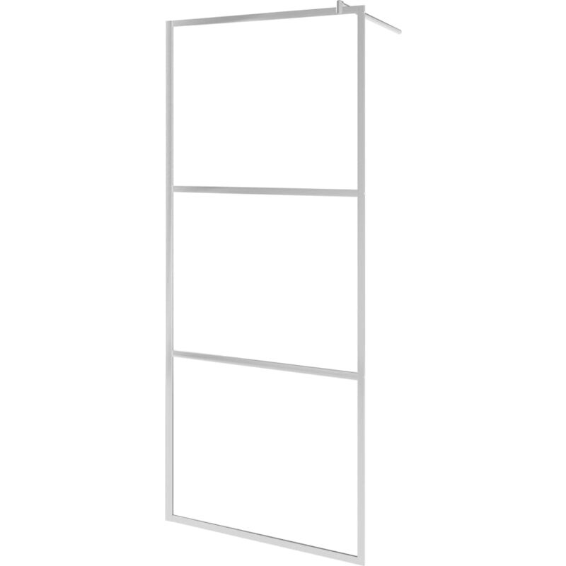 

vidaXL Mampara de ducha accesible vidrio ESG claro 100x195 cm - Plateado