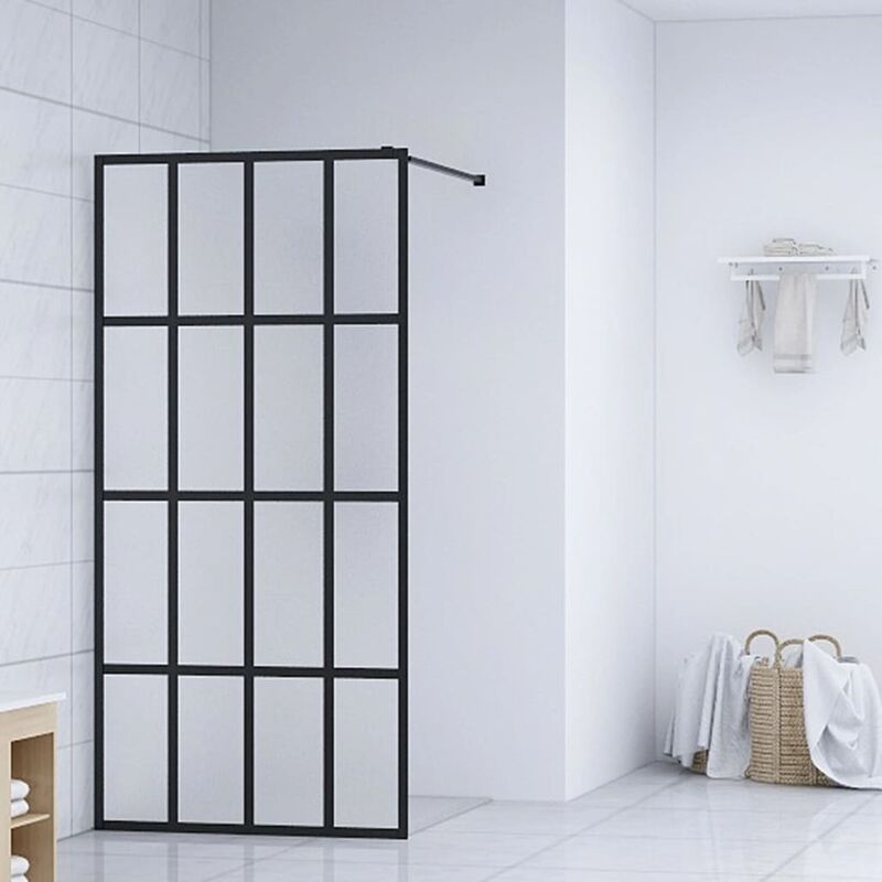 

Mampara de ducha accesible vidrio templado 100x195 cm - Blanco