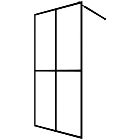 vidaXL Mampara de ducha accesible vidrio templado 80x195 cm - Blanco