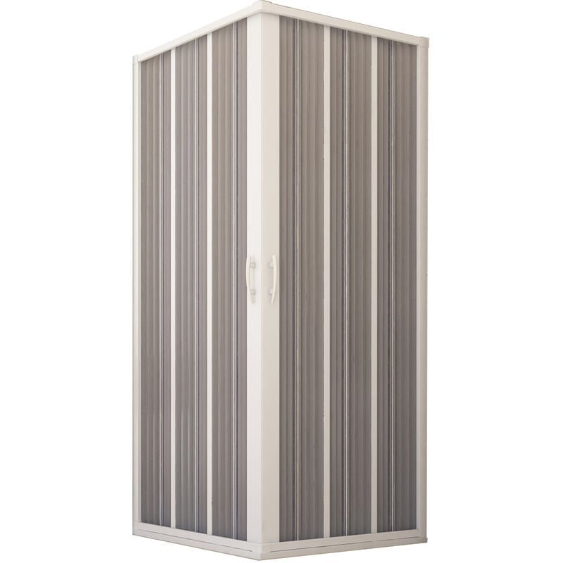 

Mampara de ducha angular de pvc plegable blanca h 185 mod. Flex con apertura central 90x90 cm