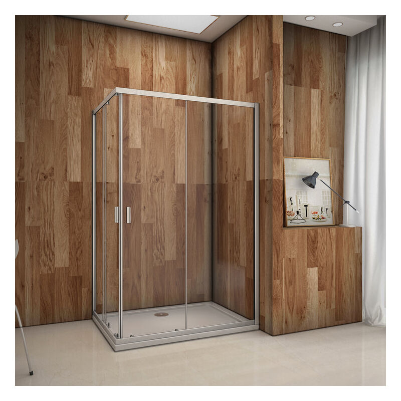 

Mampara de ducha, Apertura Central, Puertas Correderas 70x70x185cm