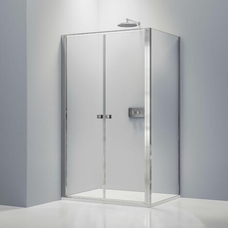Mampara de ducha con puerta abatible EX416-2 6 mm NANO - 90x90 x 195 cm