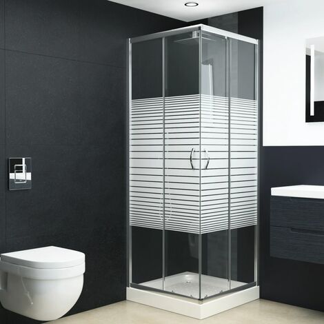 Cabina de Ducha Mampara de Ducha Rectangular Puerta Corredera Cristal Templado 5 MM 120x80x190cm