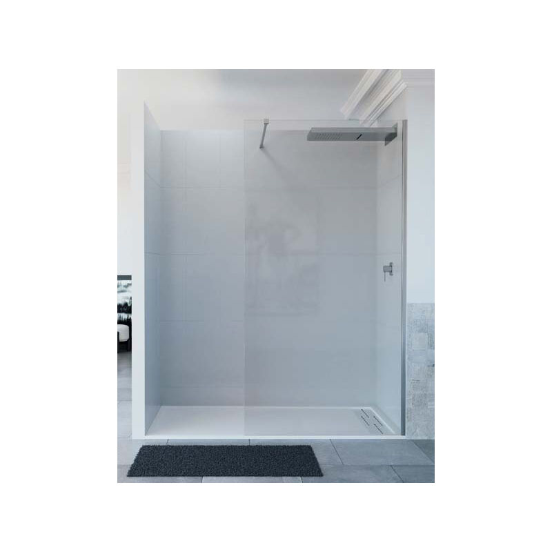 

Mampara de ducha de 1 hoja fija - Cristal 6 mm con ANTICAL INCLUIDO - Modelo ARCOIRIS Medida (90 cm) - CRISTAL DECORADO 21