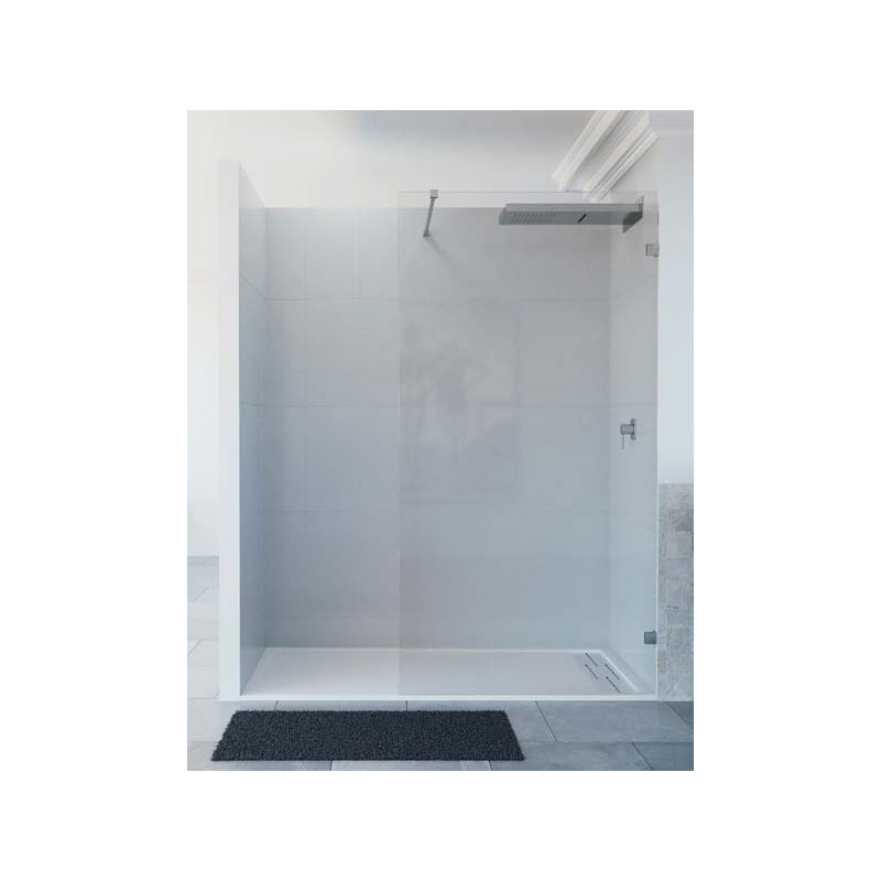 

Mampara de ducha de 1 hoja fija - Cristal 6 mm con ANTICAL INCLUIDO - Modelo OLGA Medida (100 cm) - CRISTAL DECORADO 21