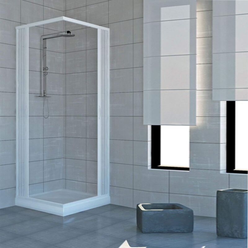 Acquario con Apertura Central RL Mampara de Ducha 70x100 CM Rectangular de PVC Mod