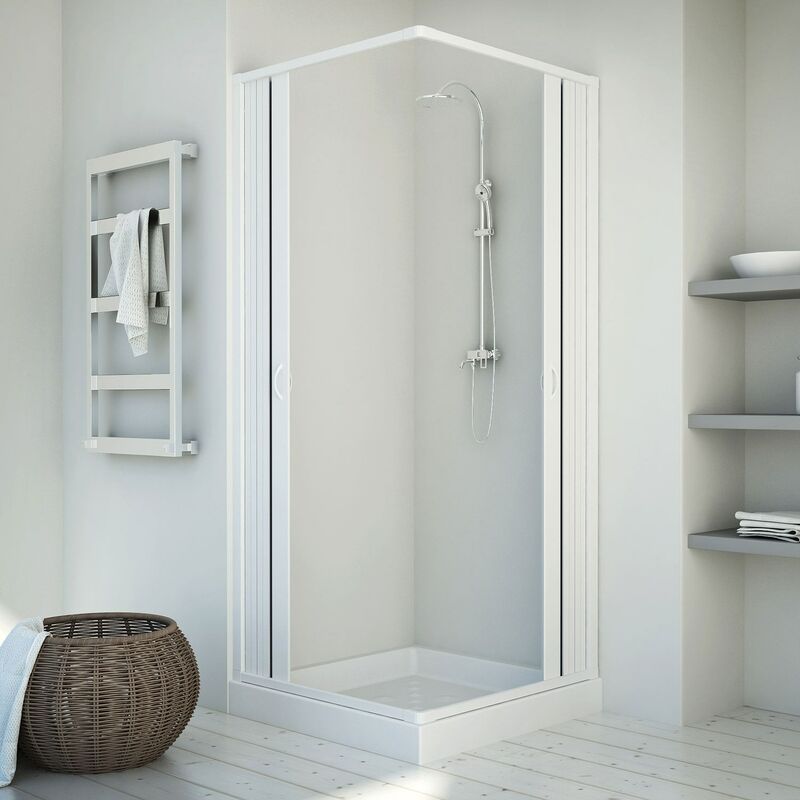 Acquario con Apertura Central RL Mampara de Ducha 70x100 CM Rectangular de PVC Mod