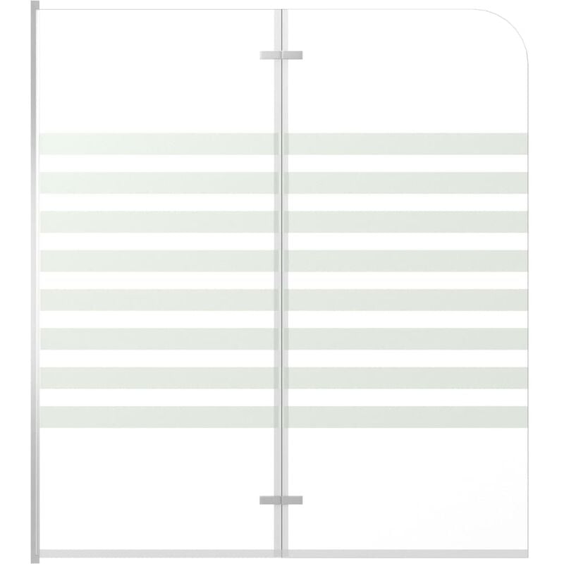 

Mampara de ducha de vidrio templado a rayas 120x140 cm