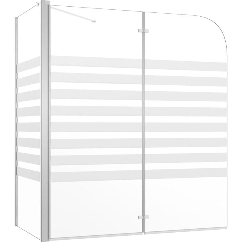 

Mampara de ducha de vidrio templado a rayas 120x68x130 cm