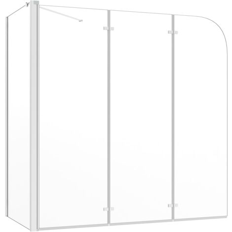 Mampara de ducha de vidrio templado transparente 120x69x130 cm vidaXL