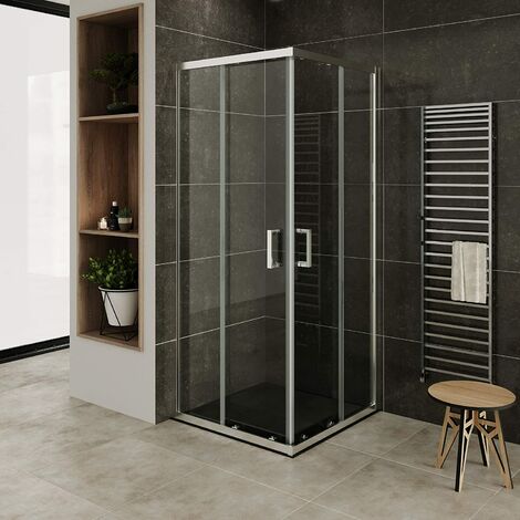 Cristal Esquina. cabinas de ducha 90 x 90 x 200 Mampara ESG Completo ducha  cuarto de baño