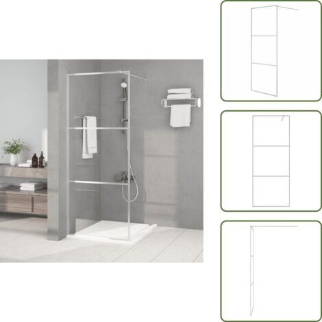 Mampara de ducha ESG - vidaXL Mampara de ducha vidrio ESG transparente plateado 80x195 cm - Mampara de ducha de vidrio