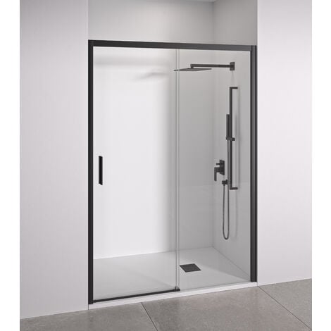 BELLOBATH Plata Brillo - Ancho adaptable 120 a 125cm - Posición puerta izquierda - Alt 195cm