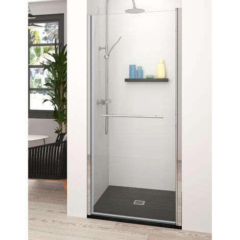 Mampara de Ducha Frontal - 1 Hoja Abatible - Modelo Palermo (Adaptable de 78 a 81 cm)