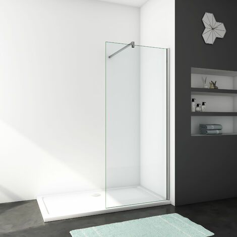 Perfil de pared de acero inoxidable V2A para mamparas de ducha de 10  mm/vidrio Perfil de ducha RUST-FREE Perfil en U de 200 cm para duchas Walk  IN  : : Bricolaje