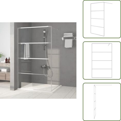Mampara de ducha plateada - vidaXL Mampara de ducha vidrio ESG transparente plateado 115x195 cm - Mampara de ducha transparente