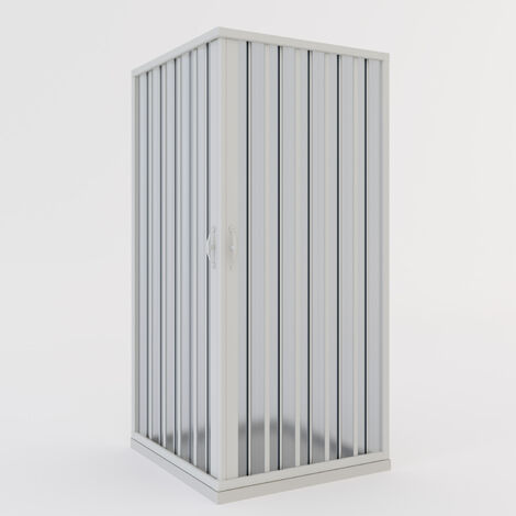 Mampara De Ducha 3 Lados Pvc 80x90x80 Corredera Chocolate Kolors Trio