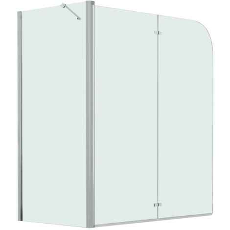 Mampara de ducha plegable ESG 120x68x130 cm vidaXL