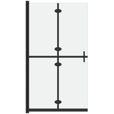 Mampara de ducha plegable mampara de bañera accesorio de baño mampara de ducha interior del hogar vidrio ESG 120x190 cm esmerilado 020002176