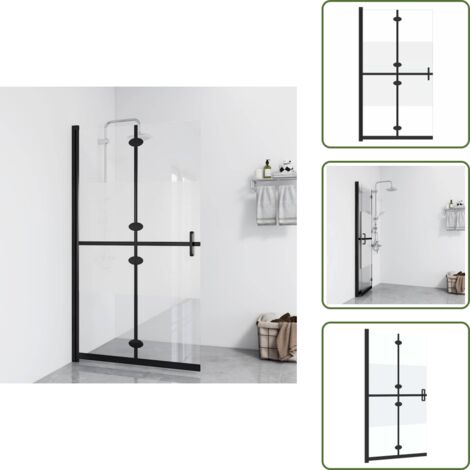 Mampara de ducha plegable - vidaXL Mampara de ducha plegable vidrio ESG medio esmerilado 100x190cm - Ahorro de espacio