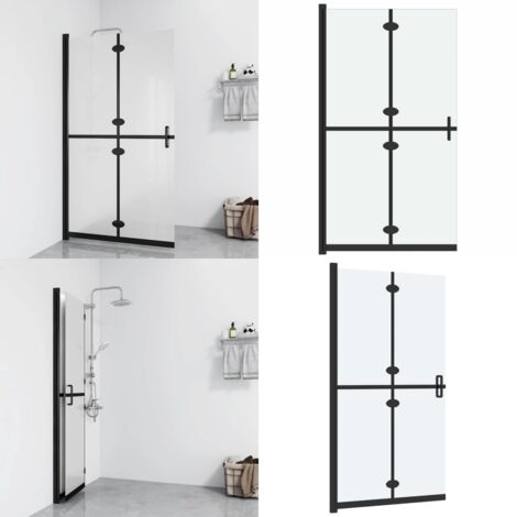 Mampara de ducha plegable vidrio ESG esmerilado 70x190 cm - Ducha plegable - Mampara de cristal