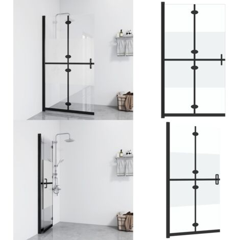 Mampara de ducha plegable vidrio ESG medio esmerilado 70x190 cm - Mampara de ducha - Mampara de ducha minimalista