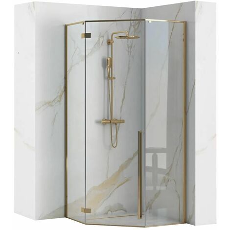 MAMPARA de DUCHA REA DIAMOND GOLD 100X100