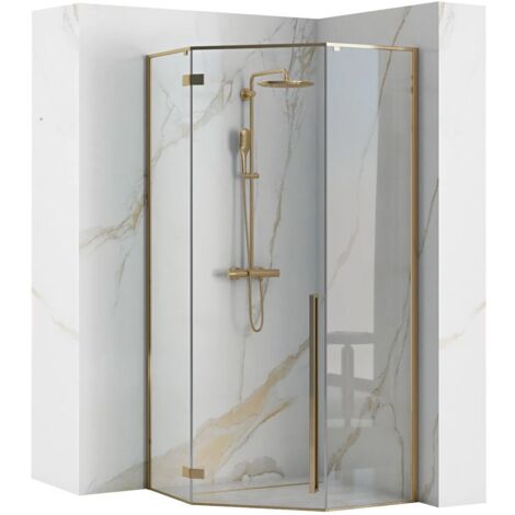 MAMPARA de DUCHA REA DIAMOND ORO 90X90
