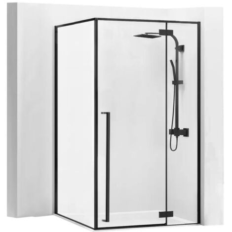 MAMPARA de DUCHA REA FARGO NEGRO MAT 80X100