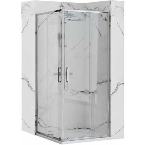 MAMPARA de DUCHA REA PUNTO CHROME 90X90