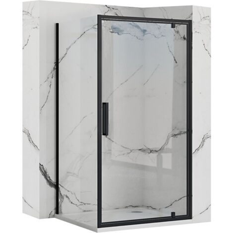 MAMPARA DE DUCHA REA RAPID SWING BLACK 120x100