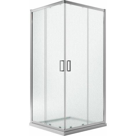 Mampara de ducha vidrio impreso h 185 mod. Ready 75x90 cm rectangular