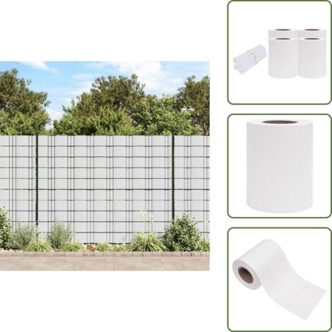 Mampara de exterior - vidaXL Paneles de privacidad 4 uds PVC blanco 35x0,19 m - Mampara de entrada