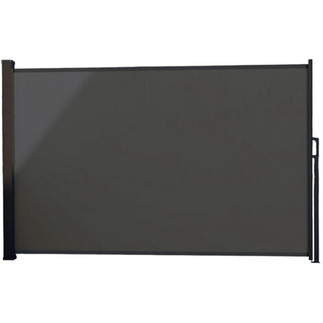Mampara desplegable, biombo exterior extensible 300 x 160 cm gris SALTILLO