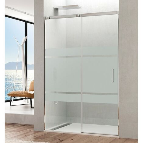Maison Exclusive Puerta corredera con tope suave vidrio ESG y aluminio  90x205 cm