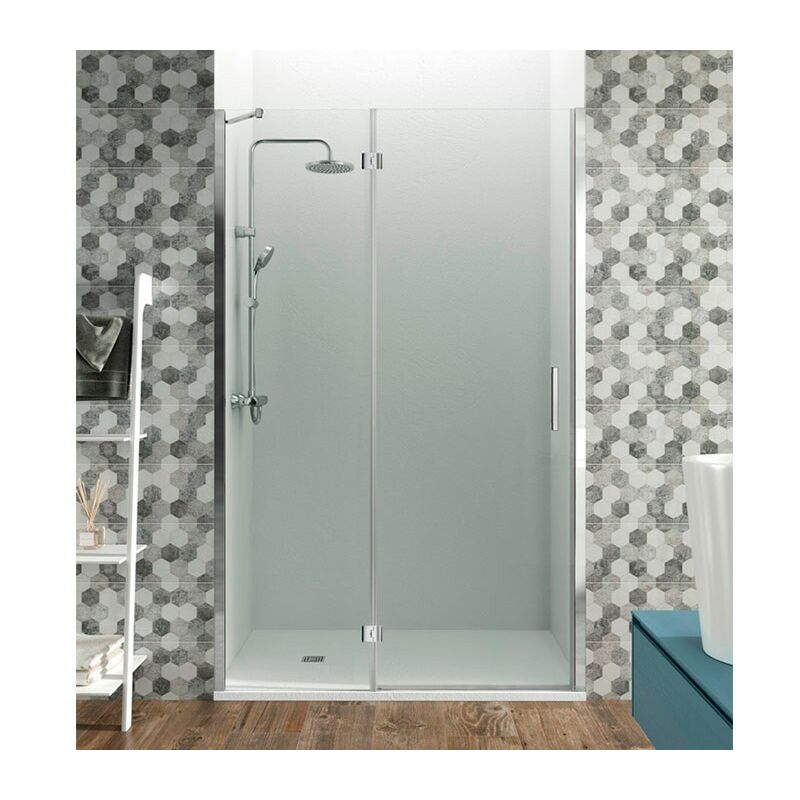 

Mampara GLASS COMBI D, cierre perfil imán Medidas de fijo y puerta: Rango 85-90 cm Fijo 20 cm + Puerta 65 cm