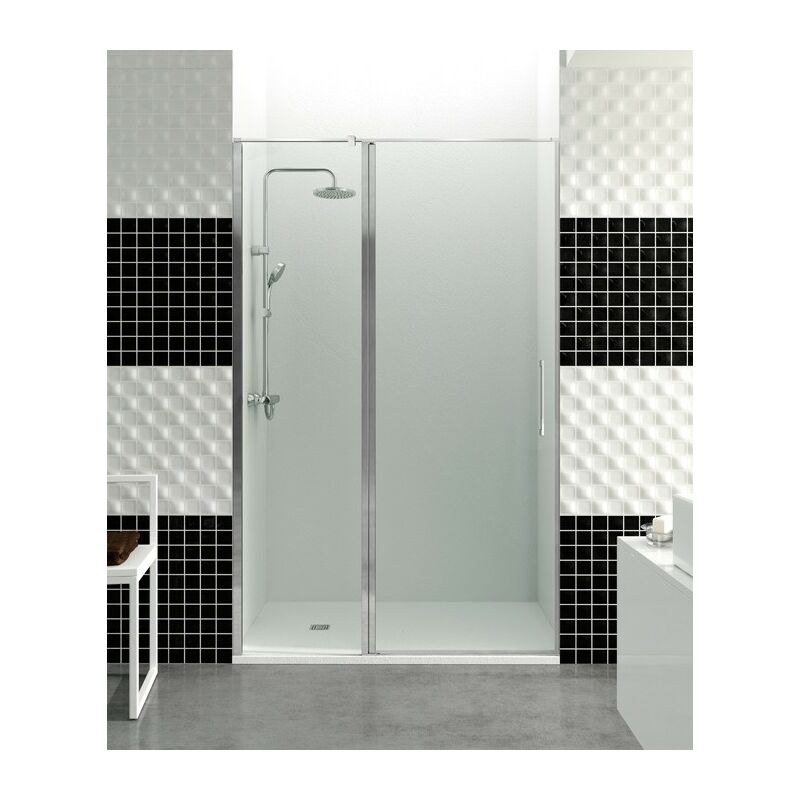 

Mampara Open COMBI C de fijo + puerta abatible con cierre imán Medidas de fijo y puerta: Rango 122,5-125 cm Fijo 60 cm + Puerta 65 cm