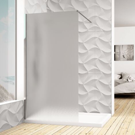 Mampara para ducha panel fijo 3 tipos de cristal a elegir 80CM TRANSPARENTE