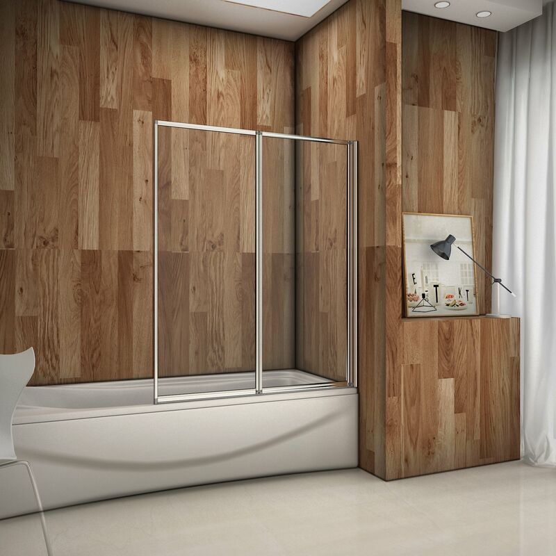 

Mampara Pared Plegable de Bañera Cristal 4 mm 120x140cm