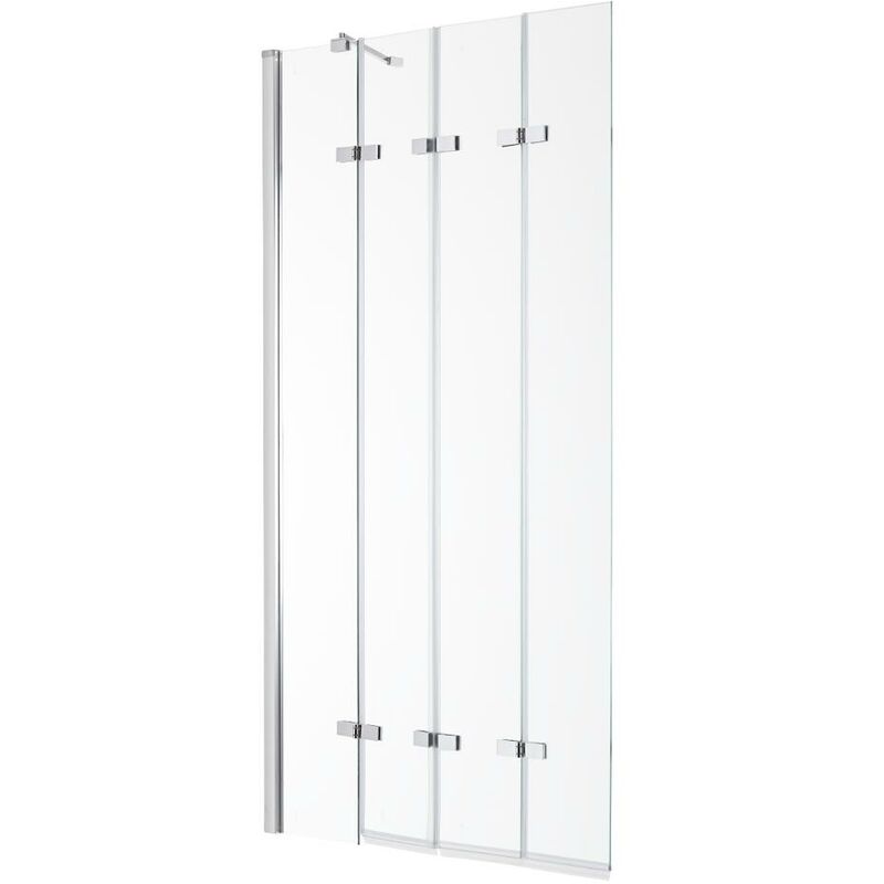 Mampara Puerta de Ducha Bañera Puerta 1400mmx800mm Ahorra Espacio Transparente Seguridad 5mm Hudson Reed