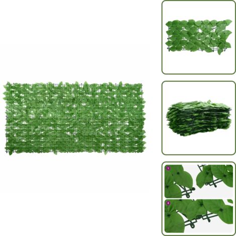 Mampara verde - vidaXL Pantalla de balcón de hojas verde 200x100 cm - Protección solar