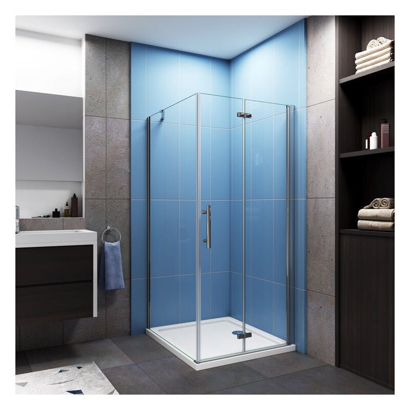 

Mamparas Angular Plegable + Panel Fijo 6mm Antical 70x76x185cm
