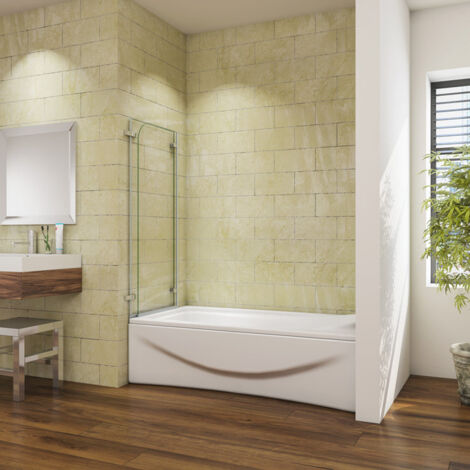 Mamparas de Bañera Plegable con Anclaje de Pared 5mm
