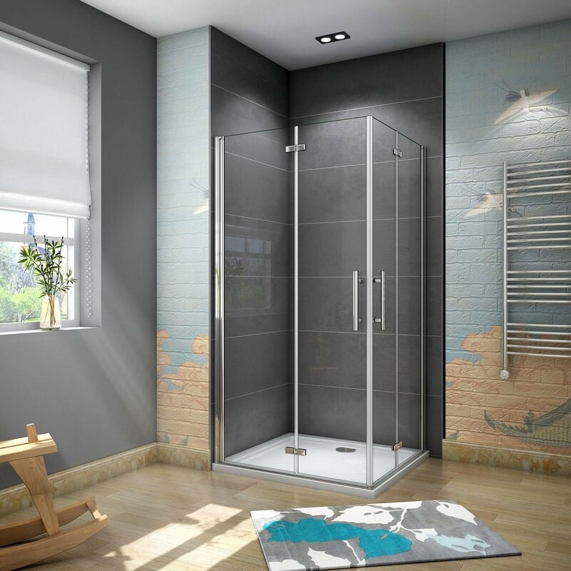 

Mamparas de Ducha Angular Doble Puerta Plegable 6mm Antical 110x110x185cm