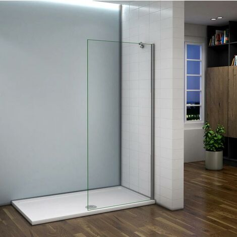 Mamparas de ducha Frontales Puerta fijo Cristal 5mm Antical Barra 50cm 75x190cm