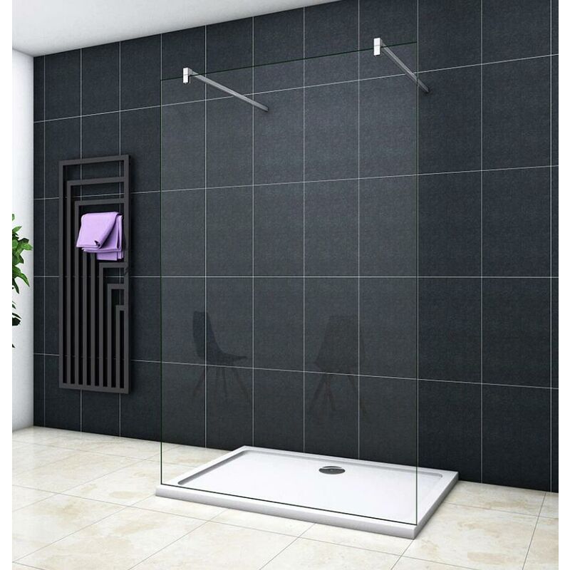 

Mamparas de Ducha Pantalla Panel Fijo 10mm Antical - Dos Barras 90cm - 107x200 cm