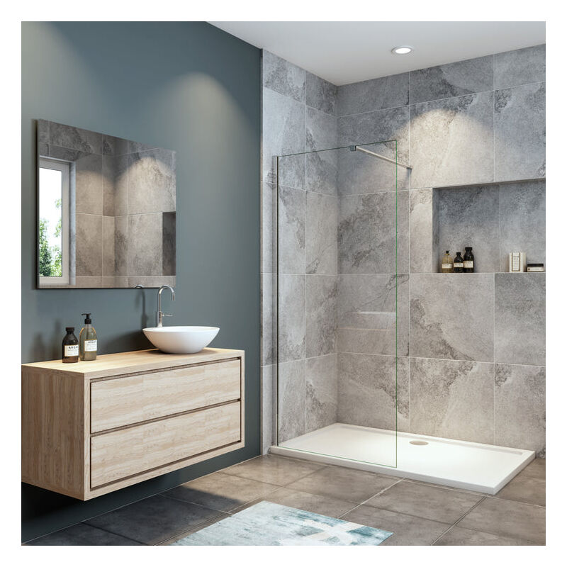 

Mamparas de Ducha Pantalla Panel Fijo 8mm Antical - Barra 90cm - 120x190cm
